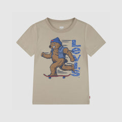 Bear On The Move Tee Big Boys 8-20 - White - Beige
