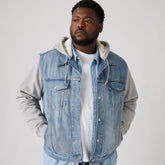 Hybrid Hoodie Trucker Jacket (Big) - Candy Man - Medium Wash