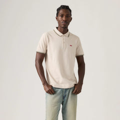 Housemark Polo Shirt - Wood Tipping Stripe - White