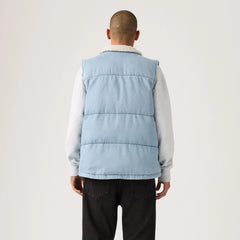 Utility Quilted Vest - Denim - Blue