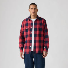 Classic Worker Overshirt - Albany Plaid Jalapeno - Red