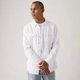 Barstow Western Denim Shirt - Cloudy Skys - White