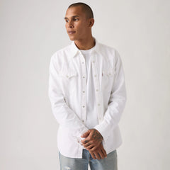 Barstow Western Denim Shirt - Cloudy Skys - White