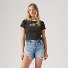 Graphic Logo Essential Sporty Tee - Black