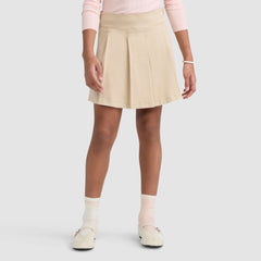 Pleated Uniform Skort Big Girls 7-16 - Safari Too - Brown