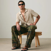 Sweater Camp Shirt - Pumice Stone - White