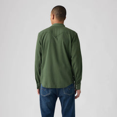Classic Western Standard Fit Shirt - Greenwich Denim - Green