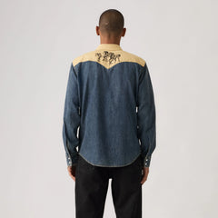 Classic Western Standard Fit Shirt - Harlem Rodeo Denim - Medium Wash
