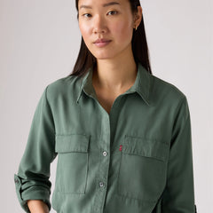 Doreen Utility Shirt - Dark Forest - Green