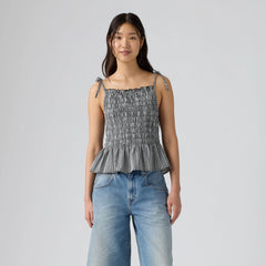 Monaco Blouse - Springtime Dobby Gin - Black