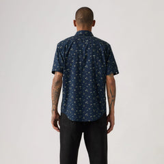 Short-Sleeve Classic One Pocket Standard Fit Shirt - Terry Ditsy Dress Blues - Multi-Color