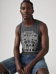 Graphic Rowers Tank Top - Heritage Americana - Black