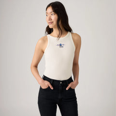 Graphic Logo Hayes Racer Tank Top - Tank Levi'S Mini Boot Egret - White