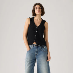 Helen Mini Boucle Vest - Anthracite Night - Black