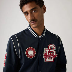 Varsity Patch Bomber - Navy - Blue