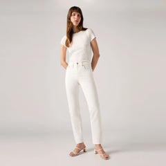 724 High Rise Straight Women's Jeans - Cloud Dancer - White