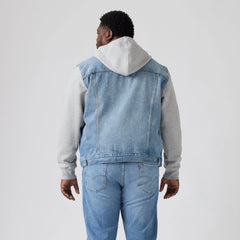 Hybrid Hoodie Trucker Jacket (Big) - Candy Man - Medium Wash