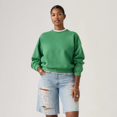 Vintage Garment Dye Boxy Sweatshirt - Garment Dye Pine - Green