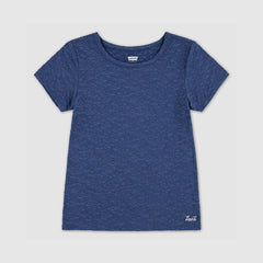 Jacquard Knit Top Big Girls 7-16 - Navy - Blue