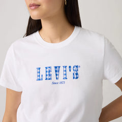 Graphic Logo Favorite Short Sleeve Tee - P2_Gingham Serif Bri - White