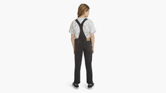 Girlfriend Overalls Big Girls 7-16 - Incognito - Black
