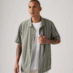Camp Shirt - Flynt Stripe Mulled Basil - Green