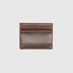 Leather Card Case - Seal Brown - Brown