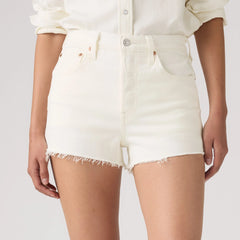 501® Original Fit High-Rise Women's Shorts - Disco Nights Cut Hem Stf - White