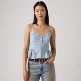 Monet Blouse - Soft Current - Light Wash