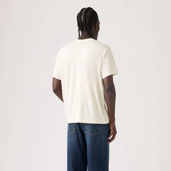 Relaxed Fit Short-Sleeve Graphic T-Shirt - Bolster Logo Egret - White