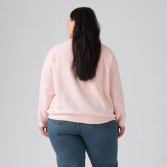 Graphic Logo Everyday Sweatshirt (Plus Size) - Plus Crew Boot Poste - Pink