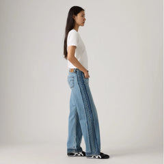 Deconstructed Low Loose Women's Jeans - Upon Reflection - Medium Wash