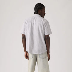 Authentic Short-Sleeve Button-Down Shirt - Aldwyn Stripe Smoked Pearl - Grey