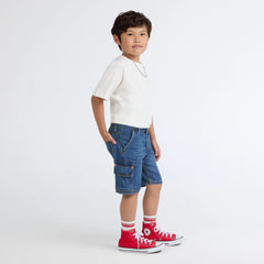Denim Cargo Shorts Little Boys 4-7 - Tumbleweed - Dark Wash