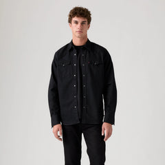 Classic Western Standard Fit Shirt - New Black Rinse - Black