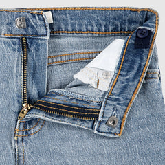 High Rise Baggy Denim Jeans Little Girls 4-6 - Happy Camper - Blue