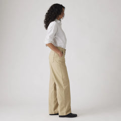 90s Straight Women's Pants - Travertine - White