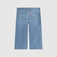 Dobby Pull On Wide Leg Toddler 2T-4T Jeans - Drew Me In - Medium Wash