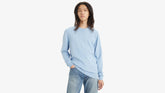 Lightweight Housemark Logo Sweater - Soft Chambray Blue - Blue