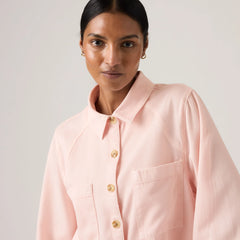 Tini Long-Sleeve Utility Shirt - Crystal Pink Gd 1 - Pink