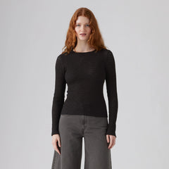 Anika Crewneck Top - Anthracite Night - Black
