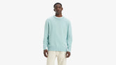Red Tab Crewneck Sweater - Aquifer - Blue