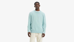 Red Tab Crewneck Sweater - Aquifer - Blue