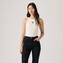 Graphic Logo Hayes Racer Tank Top - Tank Levi'S Mini Boot Egret - White