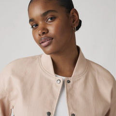 Varsity Bomber Jacket - Black