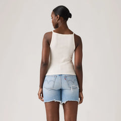 Dry Goods Apron Tank Top - Egret - White