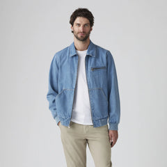 Western Bomber Jacket - Medium Wash