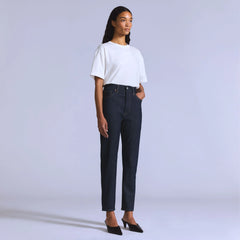 High Rise Selvedge Slim Fit Women's Jeans - Dark Rinse - Dark Wash