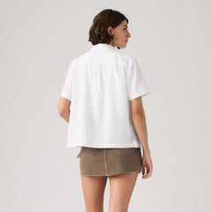 Albie Camp Shirt - Bright White - White