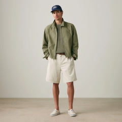 Baggy Pleated 9" Men's Shorts - Pumice - White